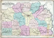 Outline Map of Greene County, Greene County 1876